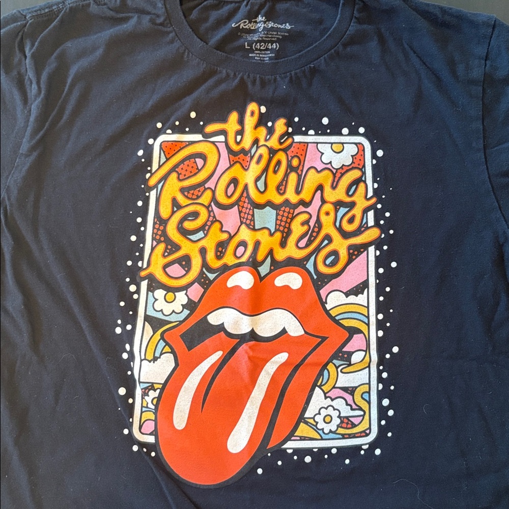 The Rolling Stones Vintage Black Cotton Tee
